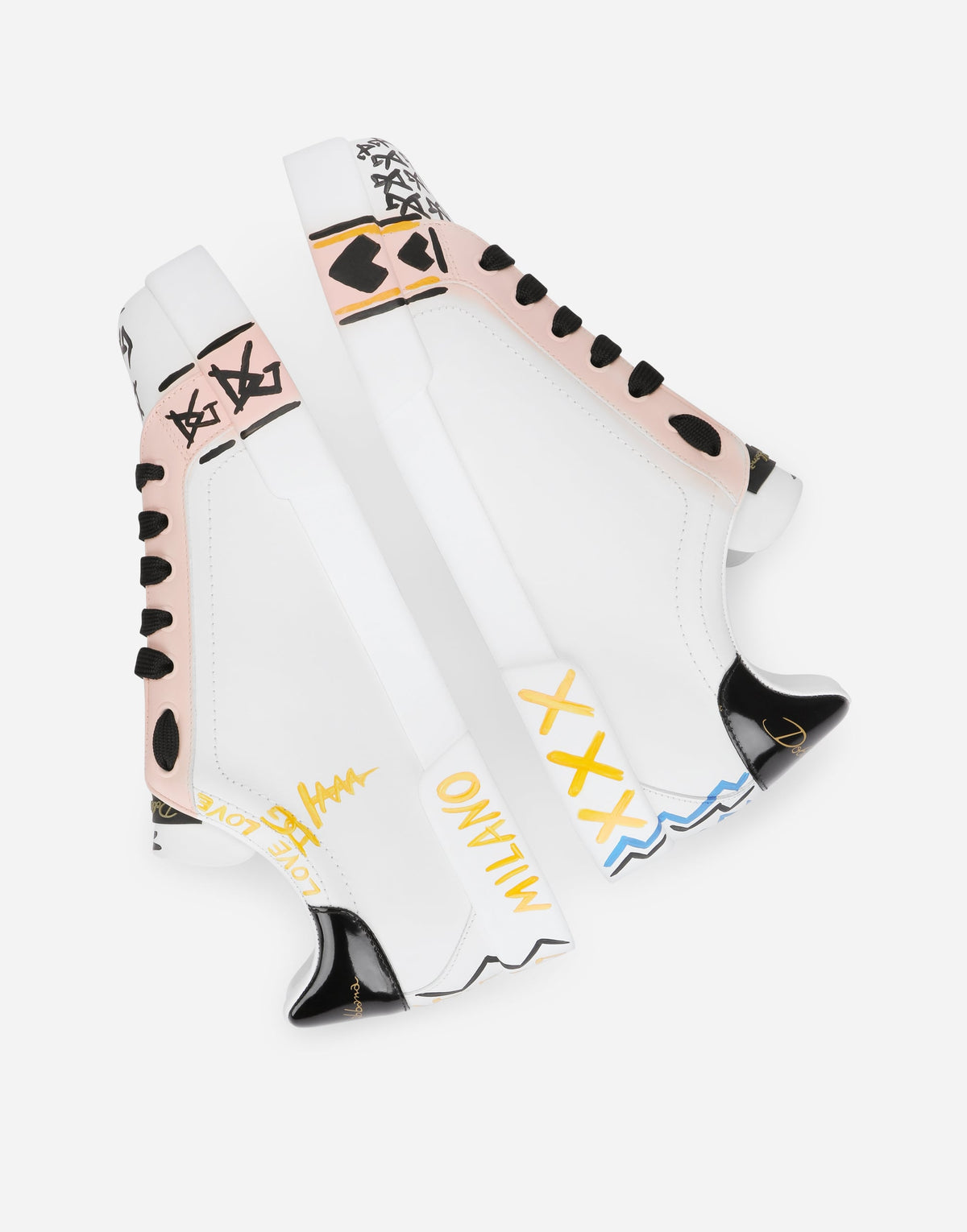 Men's Portofino Limited Edition Sneakers Hand-Painted Calfskin Multicolor