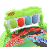 M Buder Multifunctional Baby Play Mat Infant Music Pedal Piano Fitness Mat Newborn Sensory Learning Toys Dinosaur Green 29.1 in / 74 cm