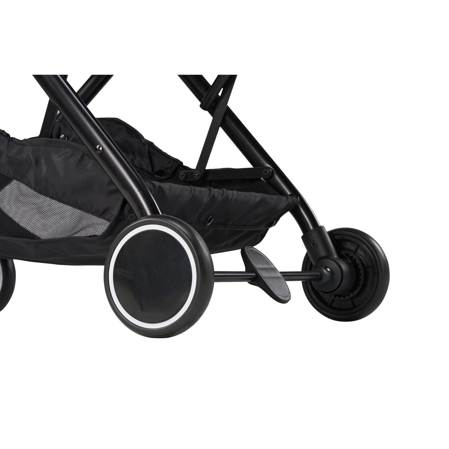 Parent's Choice Quick Fold Baby Stroller with Full-reclining Backrest, Compact and Lightweight Design for travel convenience, Black