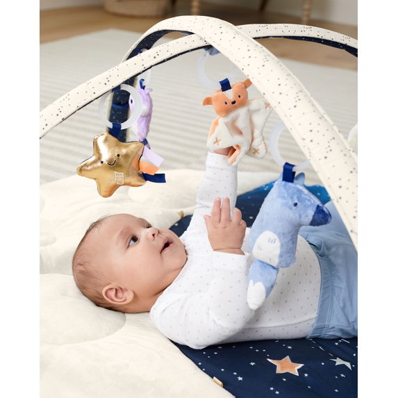 Skip Hop Baby Celestial Dreams Tummy Time Mat, 3-in-1 Activity Play Gym, Age 0+