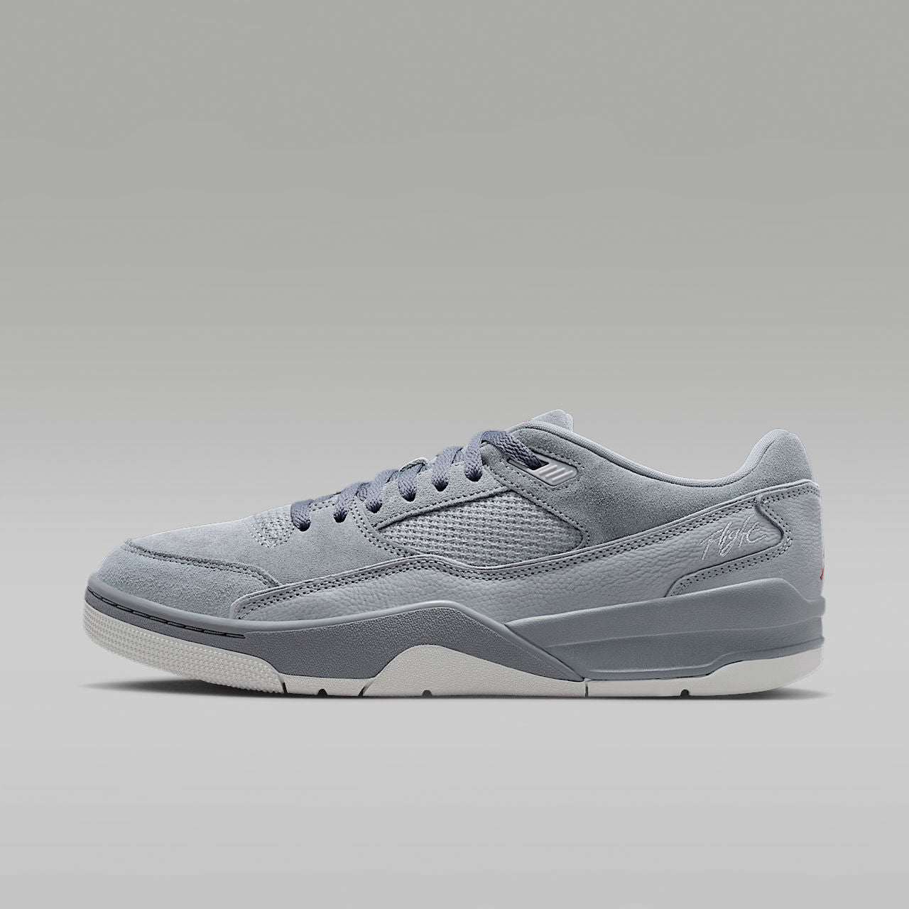 Flight Court Men's Shoes Cool Grey Leather Suede