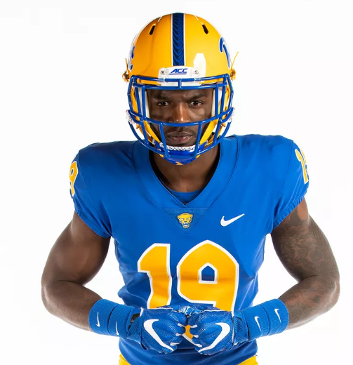 Custom 2019 Custom New Pittsburgh Panthers Pitt Football Light Blue Jersey