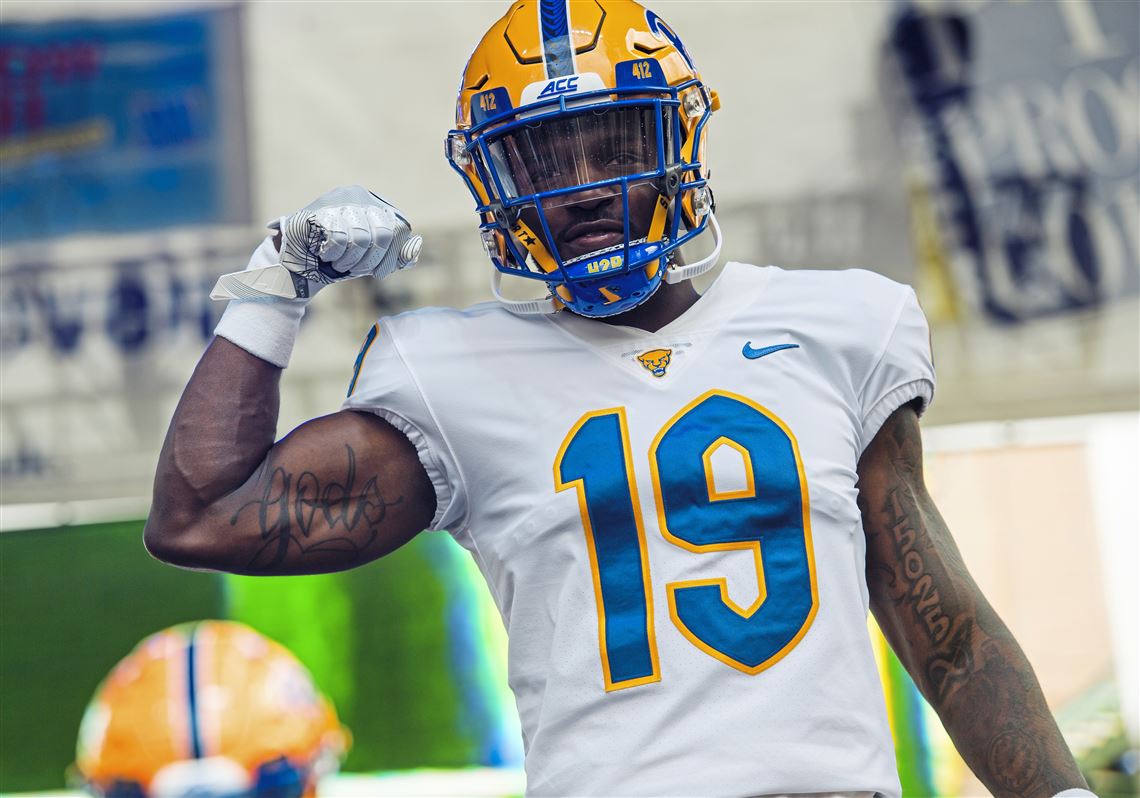 Custom 2019 Custom New Pittsburgh Panthers Pitt Football White Jersey
