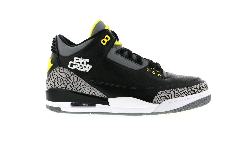 AJ 3 Retro Oregon Ducks Pit Crew Black