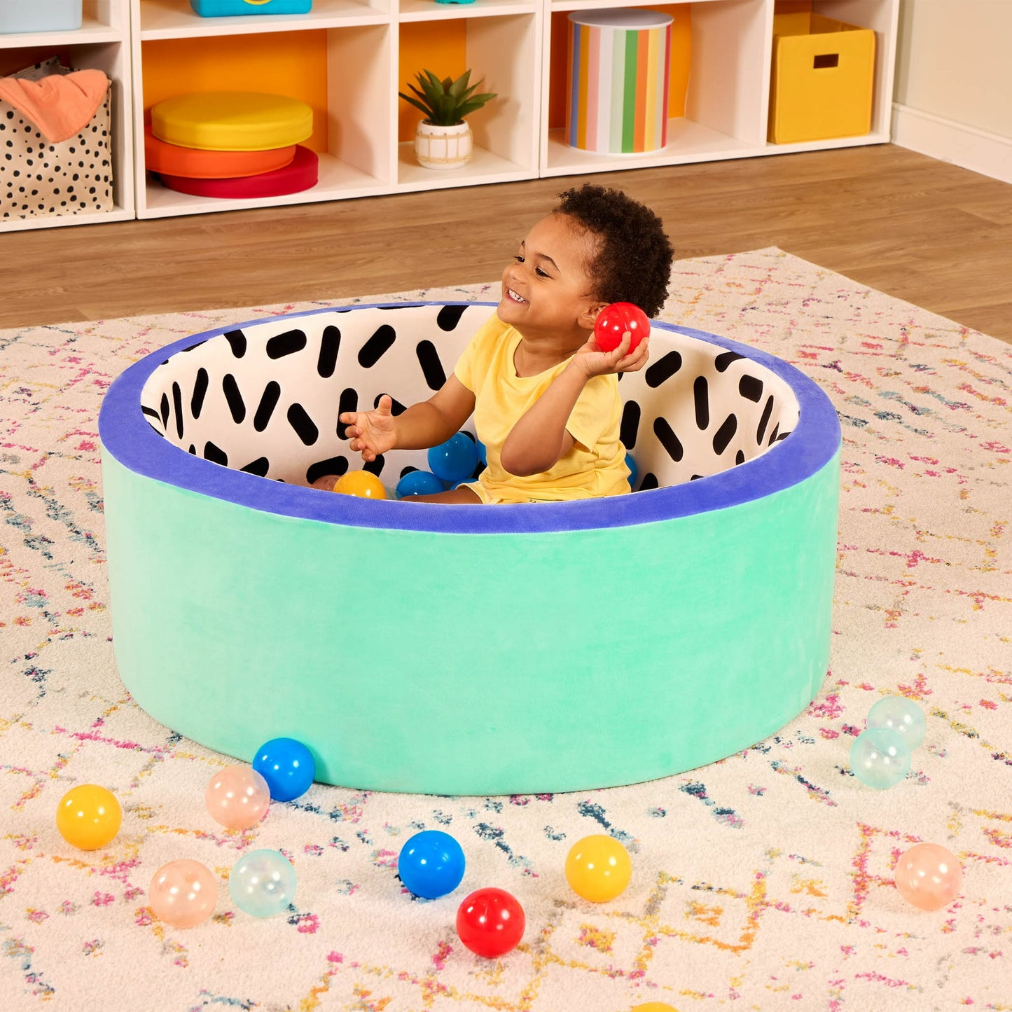 Battat Hop in Foam Ball Pit with with 65+ Balls and Washable Cover, Toddler and Preschool Indoor Toy