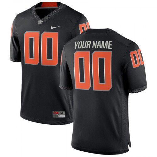 Custom Custom Oklahoma State Cowboys Jersey Name and Number NCAA College Football Black