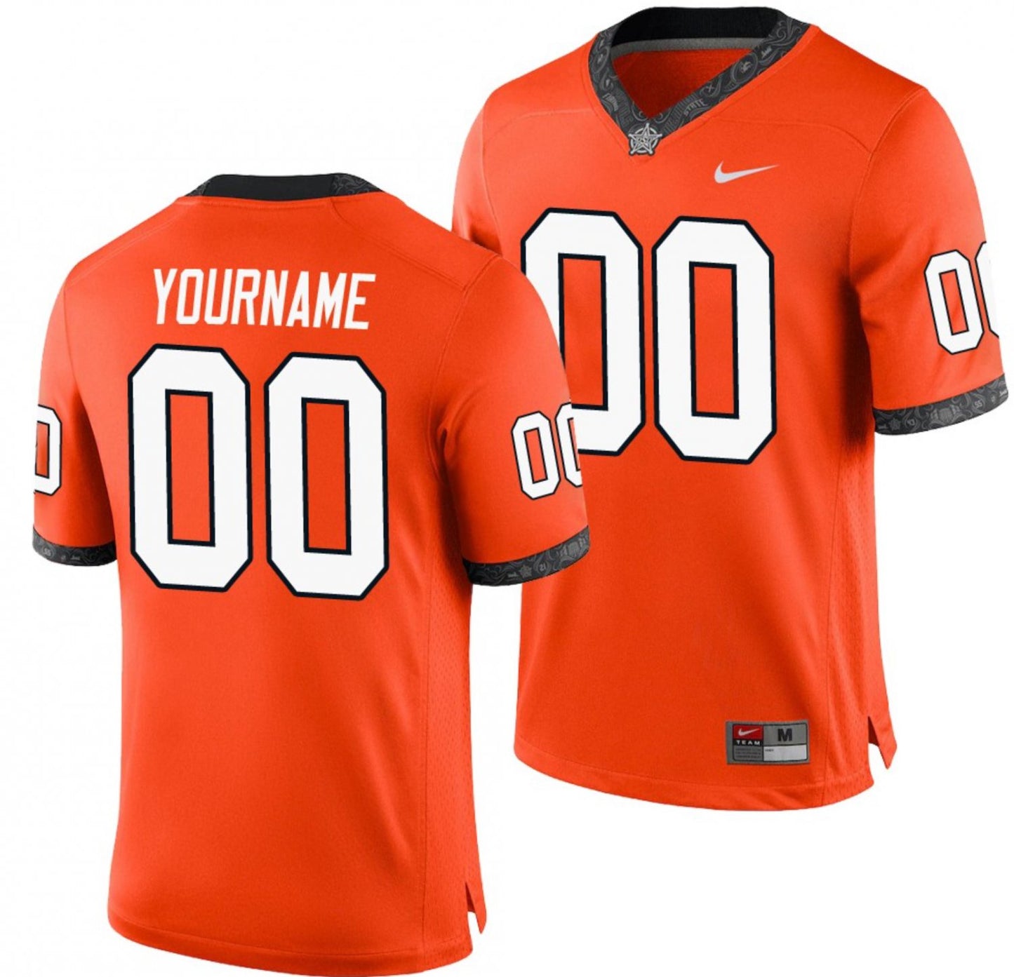 Custom Custom Oklahoma State Cowboys Jersey Name and Number NCAA College Football Orange