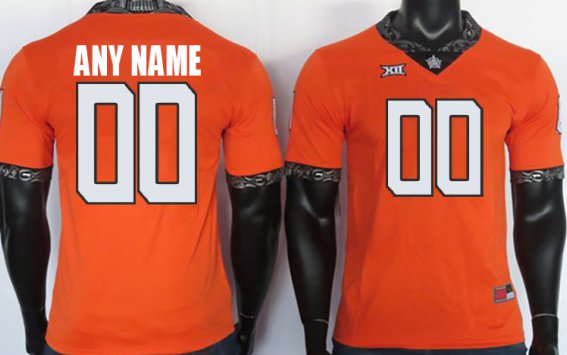 Custom Custom Oklahoma State Cowboys Jersey Name and Number NCAA College Football Replica Orange