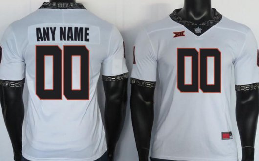 Custom Custom Oklahoma State Cowboys Jersey Name and Number NCAA College Football White