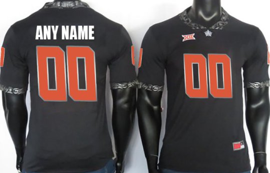 Custom Custom Oklahoma State Cowboys Jersey Name, Number NCAA College Football Black