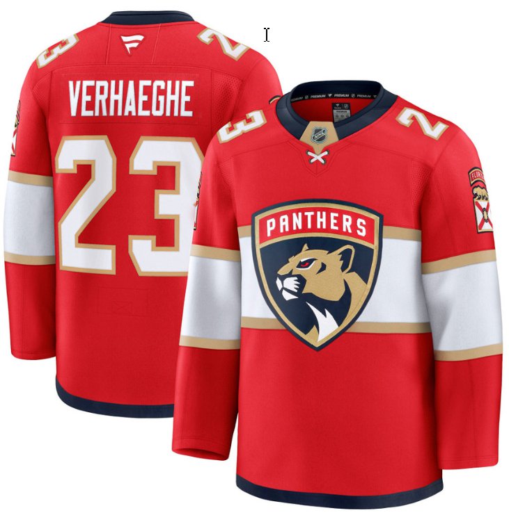 Custom Men’s Carter Verhaeghe Jersey #23 Florida Panthers 2025 Premium All Stitched