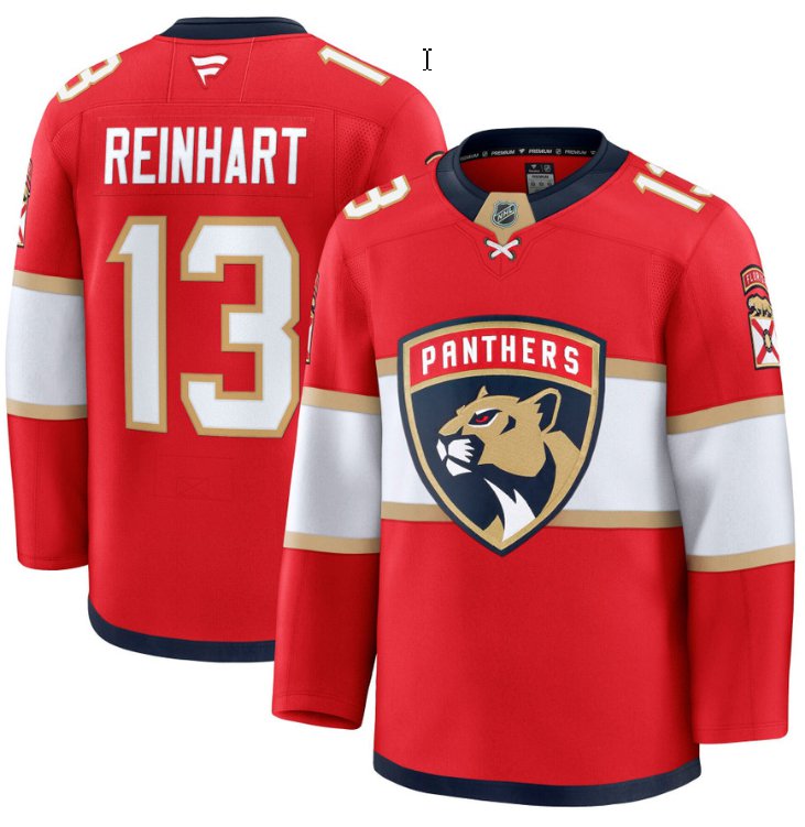 Custom Men’s Sam Reinhart Jersey #13 Florida Panthers 2025 Premium All Stitched