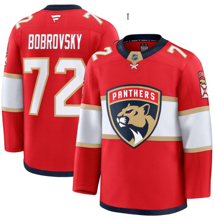 Custom Men’s Sergei Bobrovsky Jersey #72 Florida Panthers 2025 Premium All Stitched