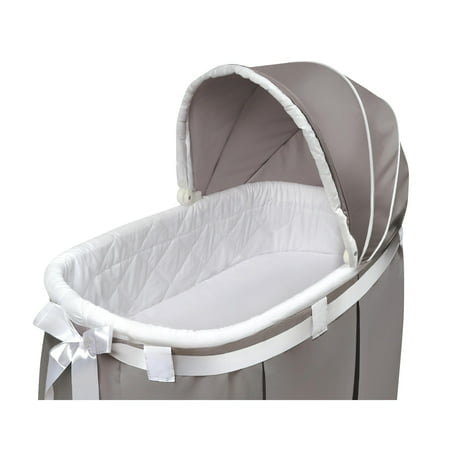 Badger Basket Wishes Oval Baby Bassinet, Gray