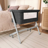 Dream On Me Skylar Bassinet and Bedside Sleeper in Black