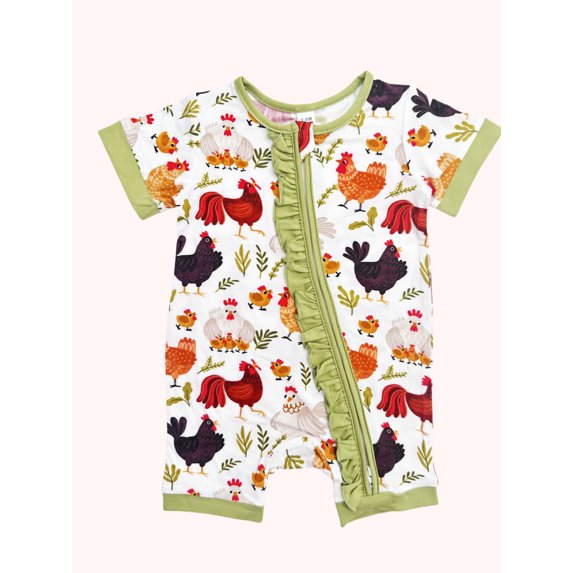 Bow Dream Baby Girl Romper 2 pack Bamboo Rayon Baby Clothes Baby Girl Short Sleeve Jumper Baby Girls’s One-Piece Rompers Summer 12-18 Months