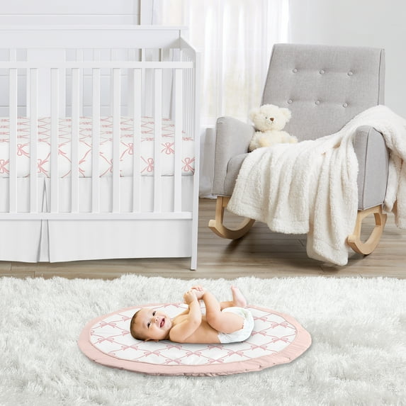 Sweet Jojo Designs Ballerina and Ballet Bows Girl Baby Tummy Time Play Mat