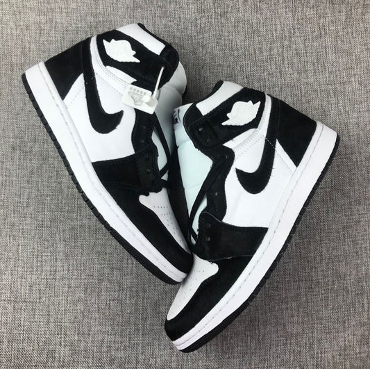 Air Jordan 1 Mid Black White Concord Style AJ1 Classic