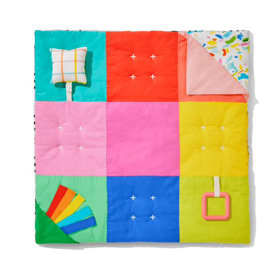 Lovevery, Anytime Activity Mat, On-The-Go Play Mat for Baby, Play Mat for Tummy Time, Lightweight, Easy to Store and Travel, 0+ Months
