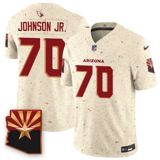 Custom Men’s Arizona Cardinals #70 Paris Johnson Jr. F.U.S.E. Limited Rivalry Series Jersey