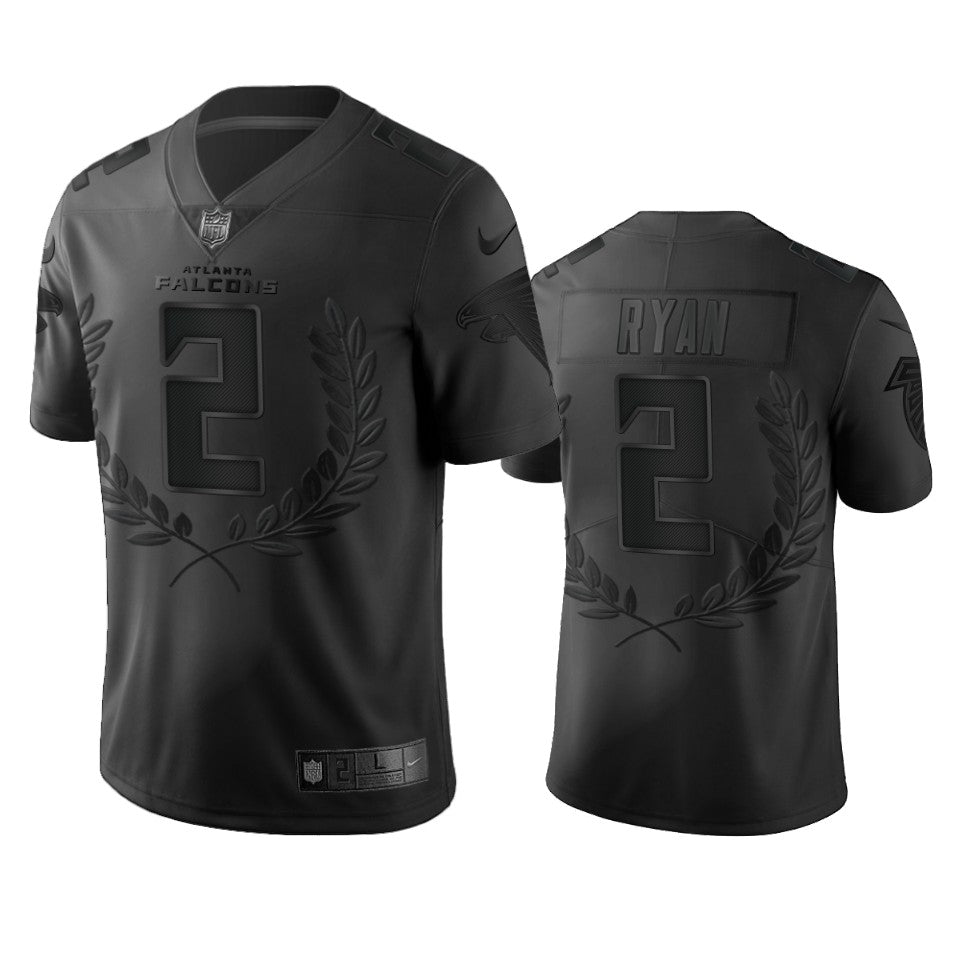 Custom Atlanta Falcons #2 Matt Ryan Men’s Black NFL MVP Limited Edition Jersey