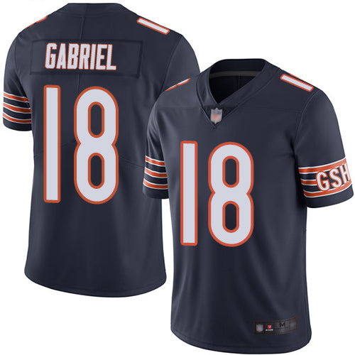 Custom Bears #18 Taylor Gabriel Navy Blue Team Color Youth Stitched Football Vapor Untouchable Limited Jersey