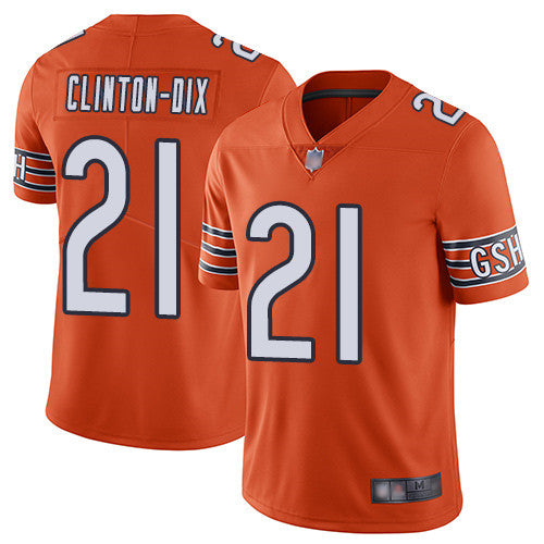Custom Bears #21 Ha Ha Clinton-Dix Orange Men’s Stitched Football Limited Rush Jersey