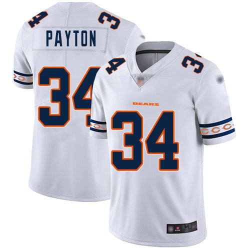 Custom Bears #34 Walter Payton White Men’s Stitched Football Limited Team Logo Fashion Jersey