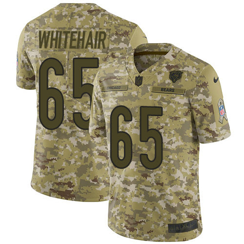 Custom Bears #65 Cody Whitehair Camo Men’s Stitched Football Limited 2018 Salute To Service Jersey