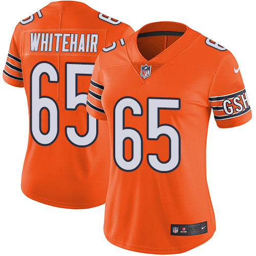Custom Bears #65 Cody Whitehair Orange Women’s Stitched Football Limited Rush Jersey