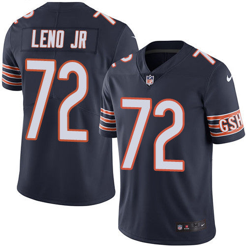 Custom Bears #72 Charles Leno Jr Navy Blue Team Color Men’s Stitched Football Vapor Untouchable Limited Jersey