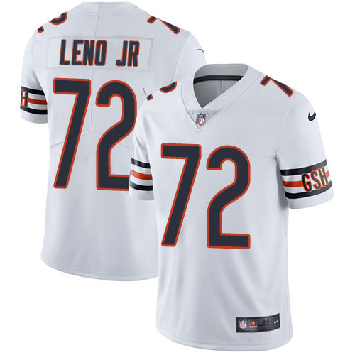 Custom Bears #72 Charles Leno Jr White Men’s Stitched Football Vapor Untouchable Limited Jersey