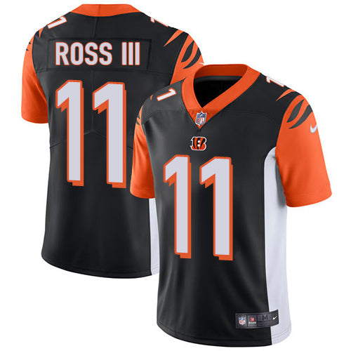 Custom Bengals #11 John Ross III Black Team Color Men’s Stitched Football Vapor Untouchable Limited Jersey