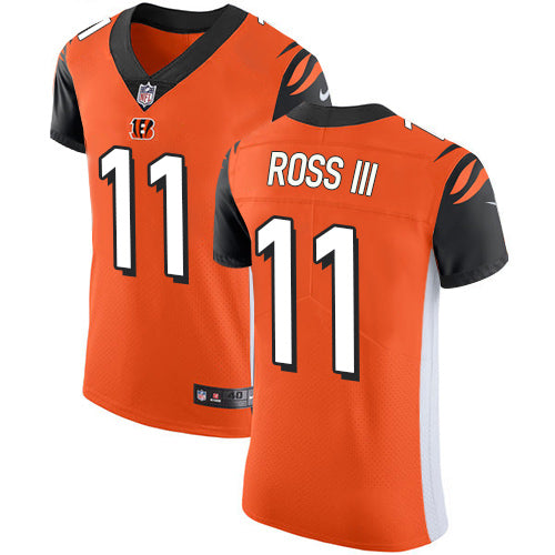 Custom Bengals #11 John Ross III Orange Alternate Men’s Stitched Football Vapor Untouchable Elite Jersey