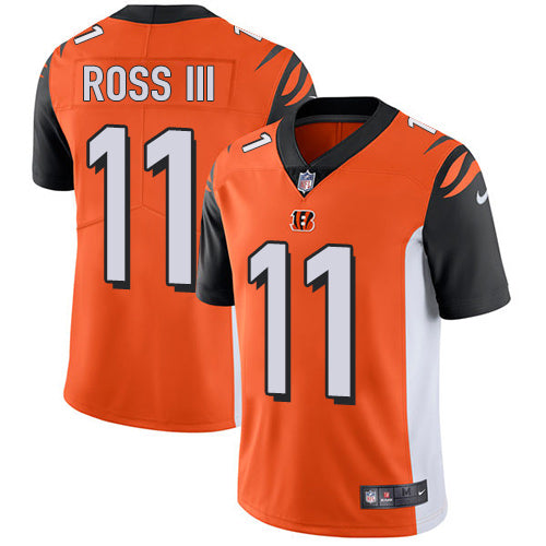 Custom Bengals #11 John Ross III Orange Alternate Men’s Stitched Football Vapor Untouchable Limited Jersey