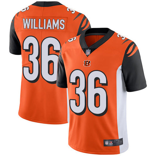 Custom Bengals #36 Shawn Williams Orange Alternate Men’s Stitched Football Vapor Untouchable Limited Jersey