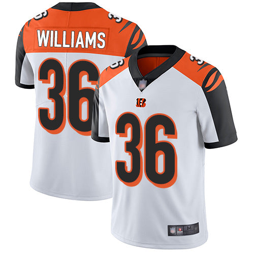 Custom Bengals #36 Shawn Williams White Men’s Stitched Football Vapor Untouchable Limited Jersey