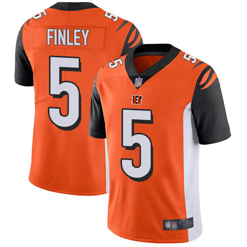 Custom Bengals #5 Ryan Finley Orange Alternate Men’s Stitched Football Vapor Untouchable Limited Jersey