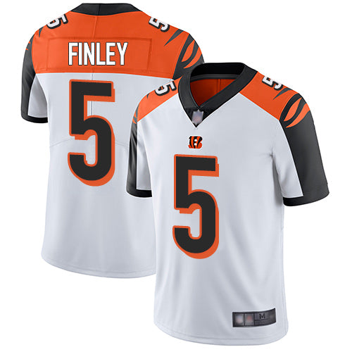 Custom Bengals #5 Ryan Finley White Men’s Stitched Football Vapor Untouchable Limited Jersey