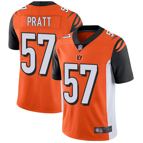 Custom Bengals #57 Germaine Pratt Orange Alternate Men’s Stitched Football Vapor Untouchable Limited Jersey