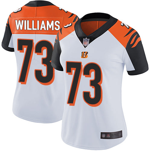 Custom Bengals #73 Jonah Williams White Women’s Stitched Football Vapor Untouchable Limited Jersey