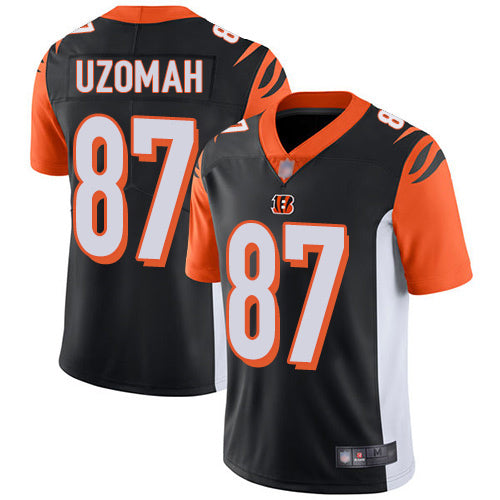 Custom Bengals #87 C.J. Uzomah Black Team Color Men’s Stitched Football Vapor Untouchable Limited Jersey