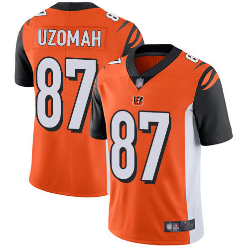 Custom Bengals #87 C.J. Uzomah Orange Alternate Men’s Stitched Football Vapor Untouchable Limited Jersey