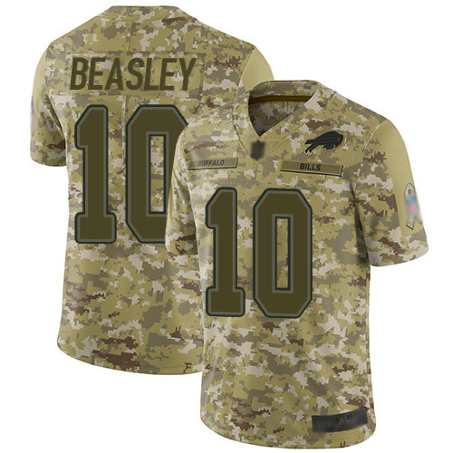 Custom Bills #10 Cole Beasley Camo Men’s Stitched Football Limited 2018 Salute To Service Jersey