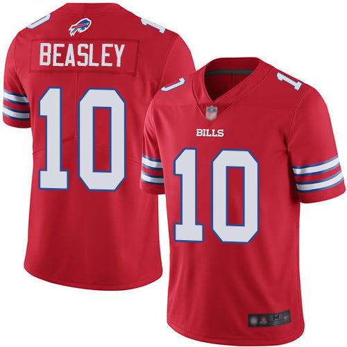 Custom Bills #10 Cole Beasley Red Men’s Stitched Football Limited Rush Jersey