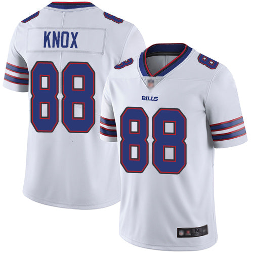 Custom Bills #88 Dawson Knox White Men’s Stitched Football Vapor Untouchable Limited Jersey