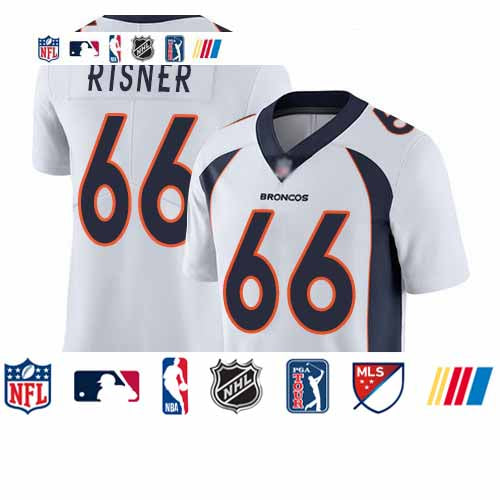 Custom Broncos #66 Dalton Risner White Men’s Stitched Football Vapor Untouchable Limited Jersey