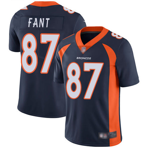 Custom Broncos #87 Noah Fant Blue Alternate Youth Stitched Football Vapor Untouchable Limited Jersey