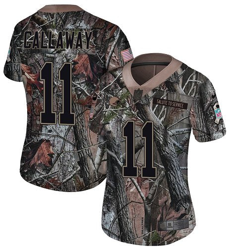Custom Browns #11 Antonio Callaway Camo Women’s Stitched Football Limited Rush Realtree Jersey