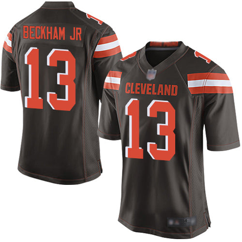 Custom Browns #13 Odell Beckham Jr Brown Team Color Youth Stitched Football New Elite Jersey